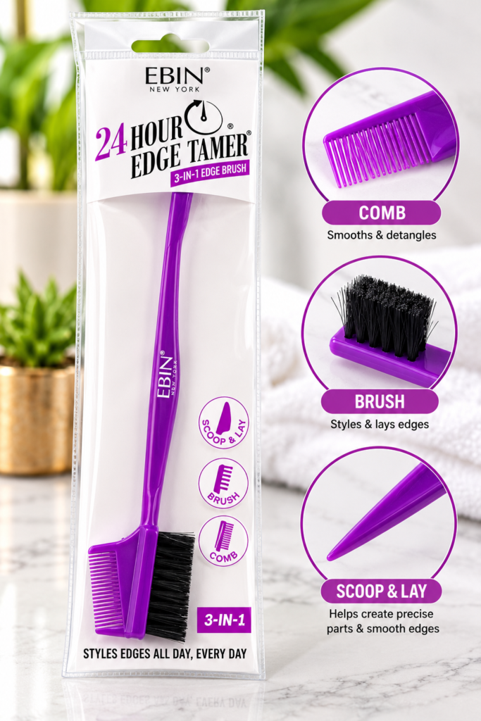 EBIN 24HR Edge Tamer 3-in-1 Edge Brush