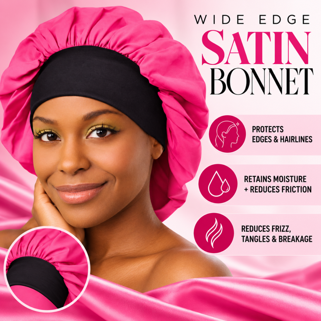 Wide Edge Satin Bonnett