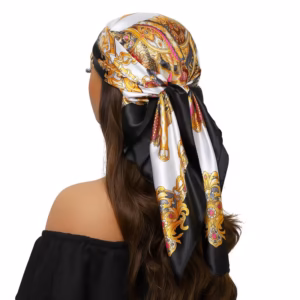 Bohemian Paisley Scarf - Black & Yellow